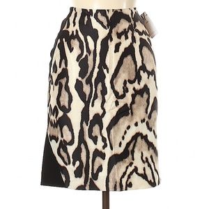NWT DVF leopard print pencil skirt, size 6
